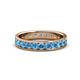 1 - Livia 3.00 mm Blue Topaz Eternity Band 