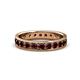 1 - Livia 3.00 mm Red Garnet Eternity Band 
