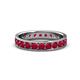 1 - Livia 3.00 mm Ruby Eternity Band 