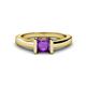 1 - Izna Princess Cut Amethyst Solitaire Engagement Ring 