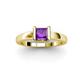 3 - Izna Princess Cut Amethyst Solitaire Engagement Ring 