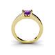 5 - Izna Princess Cut Amethyst Solitaire Engagement Ring 