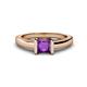 1 - Izna Princess Cut Amethyst Solitaire Engagement Ring 