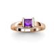 3 - Izna Princess Cut Amethyst Solitaire Engagement Ring 