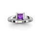 3 - Izna Princess Cut Amethyst Solitaire Engagement Ring 