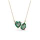 1 - Zuri 1.61 ctw Heart with Pear Shape Created Alexandrite Toi Et Moi Women Pendant Necklace 
