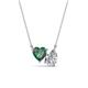 1 - Zuri 1.50 ctw Heart Shape Created Alexandrite with Pear Shape IGI Cert. Lab Grown Diamond Women Pendant Necklace 