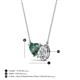 3 - Zuri 1.50 ctw Heart Shape Created Alexandrite with Pear Shape IGI Cert. Lab Grown Diamond Women Pendant Necklace 