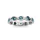 3 - Breanna 2.20 mm London Blue Topaz Eternity Band 