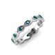 4 - Breanna 2.20 mm London Blue Topaz Eternity Band 