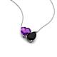 4 - Zuri 1.38 ctw Heart Shape Amethyst with Pear Shape Black Onyx Toi Et Moi Women Pendant Necklace 