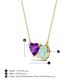 3 - Zuri 1.03 ctw Heart Shape Amethyst with Pear Shape Opal Toi Et Moi Women Pendant Necklace 