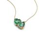 4 - Zuri 1.61 ctw Heart with Pear Shape Created Alexandrite Toi Et Moi Women Pendant Necklace 