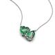 4 - Zuri 1.61 ctw Heart with Pear Shape Created Alexandrite Toi Et Moi Women Pendant Necklace 