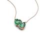 4 - Zuri 1.61 ctw Heart with Pear Shape Created Alexandrite Toi Et Moi Women Pendant Necklace 