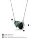 3 - Zuri 1.45 ctw Heart Shape Created Alexandrite with Pear Shape Black Onyx Toi Et Moi Women Pendant Necklace 