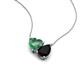 4 - Zuri 1.45 ctw Heart Shape Created Alexandrite with Pear Shape Black Onyx Toi Et Moi Women Pendant Necklace 