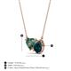 3 - Zuri 1.60 ctw Heart Shape Created Alexandrite with Pear Shape London Blue Topaz Toi Et Moi Women Pendant Necklace 