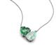 4 - Zuri 1.10 ctw Heart Shape Created Alexandrite with Pear Shape Opal Toi Et Moi Women Pendant Necklace 