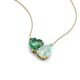 4 - Zuri 1.10 ctw Heart Shape Created Alexandrite with Pear Shape Opal Toi Et Moi Women Pendant Necklace 