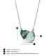 3 - Zuri 1.10 ctw Heart Shape Created Alexandrite with Pear Shape Opal Toi Et Moi Women Pendant Necklace 