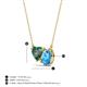 3 - Zuri 1.60 ctw Heart Shape Created Alexandrite with Pear Shape Blue Topaz Toi Et Moi Women Pendant Necklace 