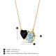 3 - Zuri 1.30 ctw Heart Shape Black Onyx with Pear Shape Aquamarine Toi Et Moi Women Pendant Necklace 