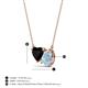 3 - Zuri 1.30 ctw Heart Shape Black Onyx with Pear Shape Aquamarine Toi Et Moi Women Pendant Necklace 