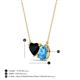 3 - Zuri 1.55 ctw Heart Shape Black Onyx with Pear Shape Blue Topaz Toi Et Moi Women Pendant Necklace 