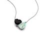4 - Zuri 1.05 ctw Heart Shape Black Onyx with Pear Shape Opal Toi Et Moi Women Pendant Necklace 