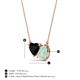 3 - Zuri 1.05 ctw Heart Shape Black Onyx with Pear Shape Opal Toi Et Moi Women Pendant Necklace 