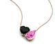 4 - Zuri 1.60 ctw Heart Shape Black Onyx with Pear Shape Created Pink Sapphire Toi Et Moi Women Pendant Necklace 