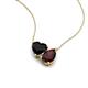 4 - Zuri 1.60 ctw Heart Shape Black Onyx with Pear Shape Red Garnet Toi Et Moi Women Pendant Necklace 