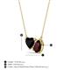 3 - Zuri 1.60 ctw Heart Shape Black Onyx with Pear Shape Red Garnet Toi Et Moi Women Pendant Necklace 