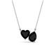 1 - Zuri 1.40 ctw Heart with Pear Shape Black Onyx Toi Et Moi Women Pendant Necklace 