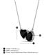 3 - Zuri 1.40 ctw Heart with Pear Shape Black Onyx Toi Et Moi Women Pendant Necklace 