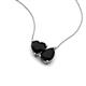 4 - Zuri 1.40 ctw Heart with Pear Shape Black Onyx Toi Et Moi Women Pendant Necklace 
