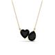 1 - Zuri 1.40 ctw Heart with Pear Shape Black Onyx Toi Et Moi Women Pendant Necklace 