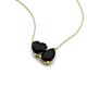 4 - Zuri 1.40 ctw Heart with Pear Shape Black Onyx Toi Et Moi Women Pendant Necklace 