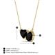 3 - Zuri 1.40 ctw Heart with Pear Shape Black Onyx Toi Et Moi Women Pendant Necklace 