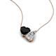 4 - Zuri 1.45 ctw Heart Shape Black Onyx with Pear Shape IGI Cert. Lab Grown Diamond Women Pendant Necklace 
