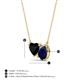 3 - Zuri 1.60 ctw Heart Shape Black Onyx with Pear Shape Created Blue Sapphire Toi Et Moi Women Pendant Necklace 