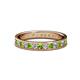 1 - Livia 2.00 mm Peridot and Diamond Eternity Band 
