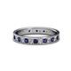 1 - Livia 2.00 mm Blue Sapphire and Diamond Eternity Band 