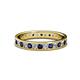 1 - Livia 2.00 mm Blue Sapphire and Diamond Eternity Band 