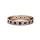 1 - Livia 2.00 mm Blue Sapphire and Diamond Eternity Band 