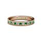1 - Livia 2.00 mm Green Garnet and Diamond Eternity Band 