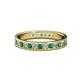 1 - Livia 2.00 mm Emerald and Diamond Eternity Band 