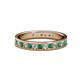 1 - Livia 2.00 mm Emerald and Diamond Eternity Band 
