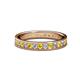 1 - Livia 2.00 mm Yellow Sapphire and Diamond Eternity Band 